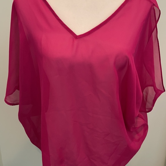 Alloy Apparel Sheer Pink Womans Blouse Size Small - Picture 2 of 8